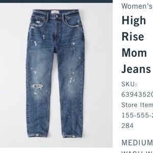 Abercrombie High Rise Mom Jeans